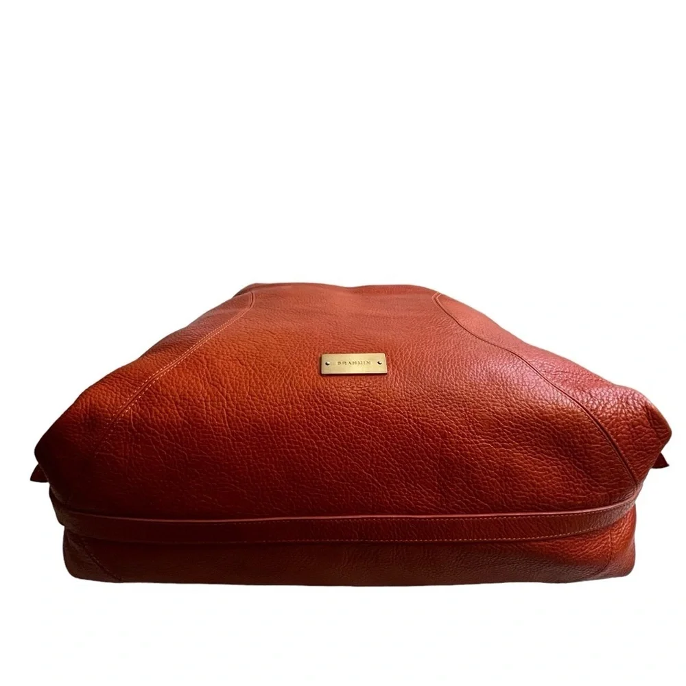 Brahmin orange shoulder women handbag